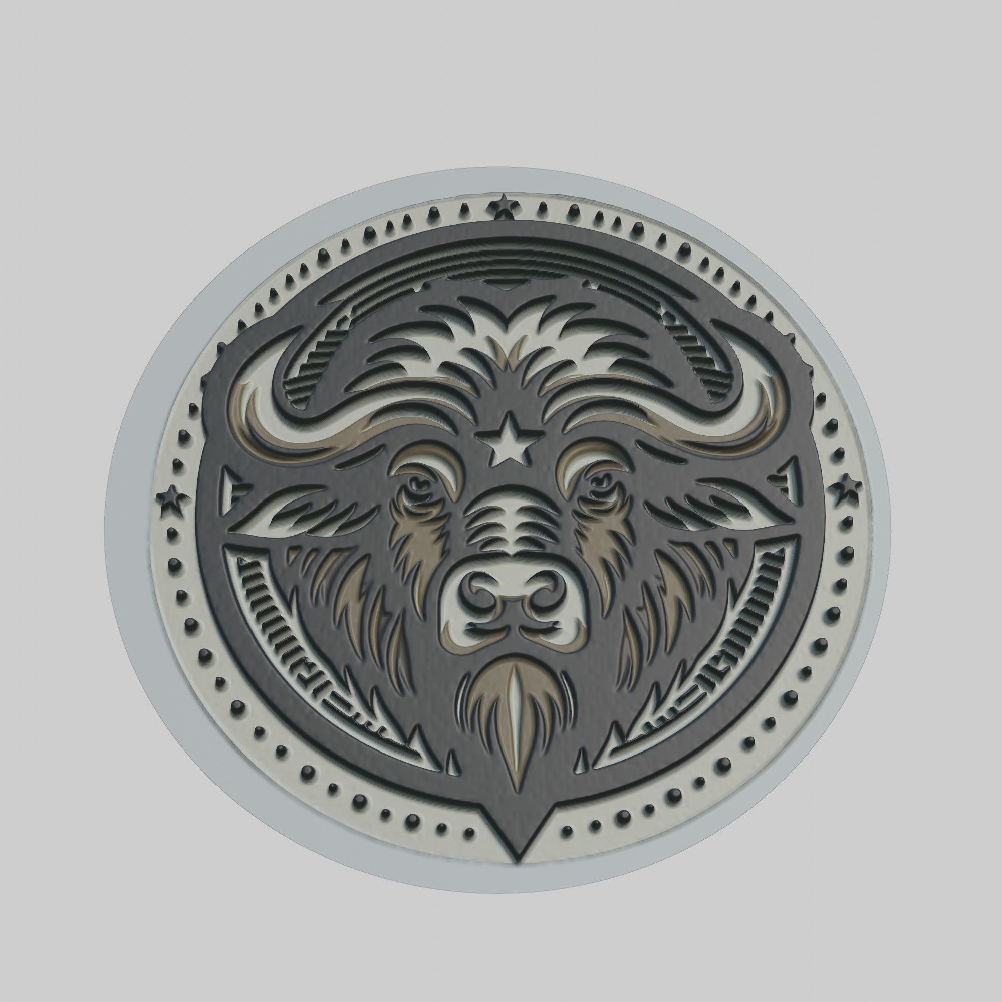 Buffalo Animal 3D print model_1