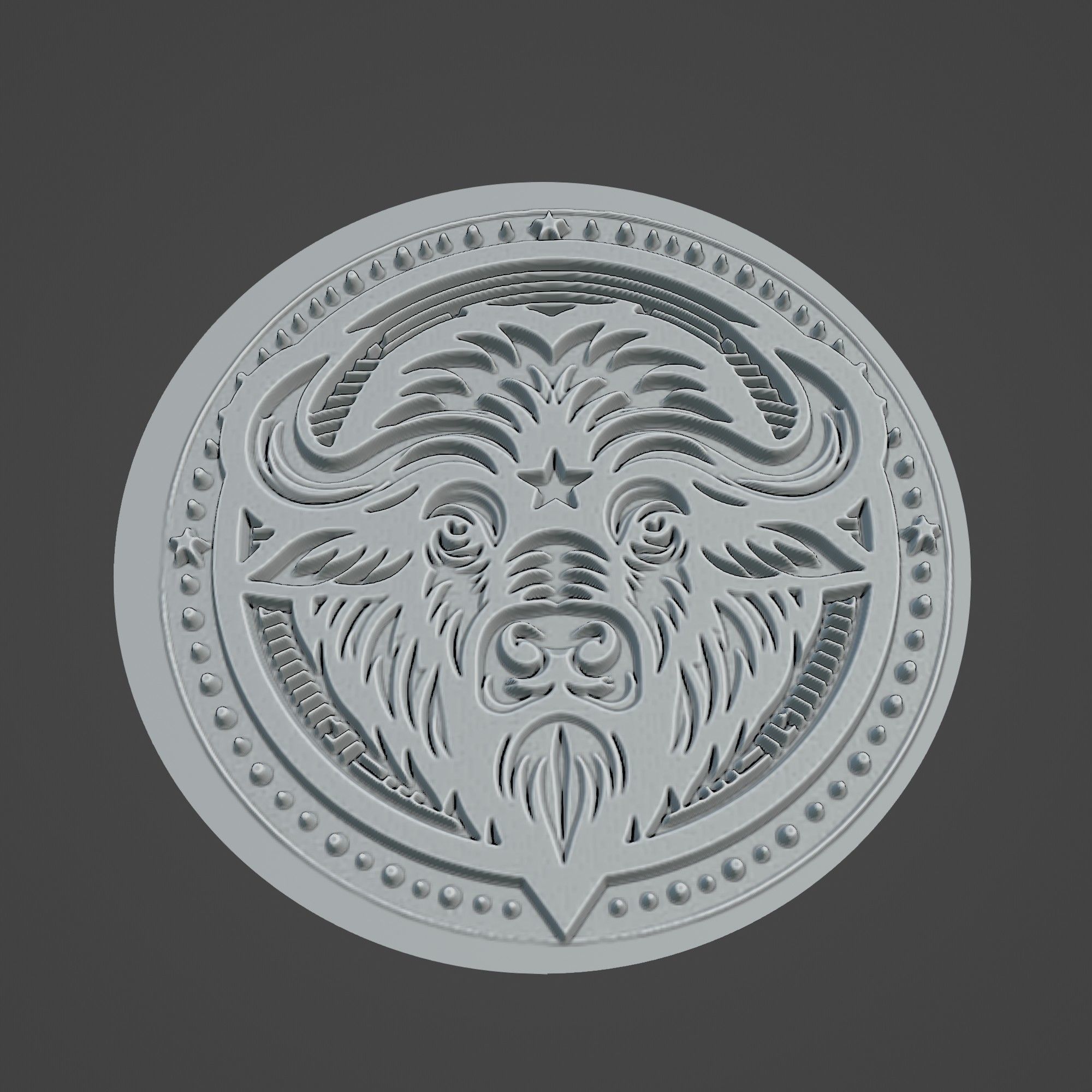 Buffalo Animal 3D print model_3