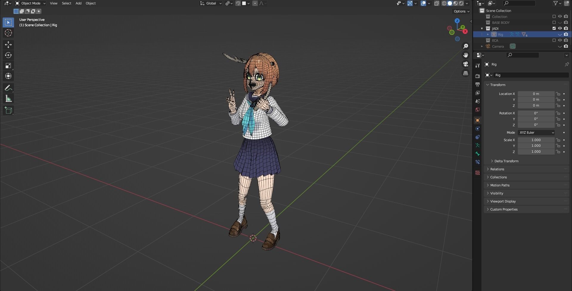 Shikanoko Nokonoko Koshitantan - Nokotan Low-poly 3D model_10