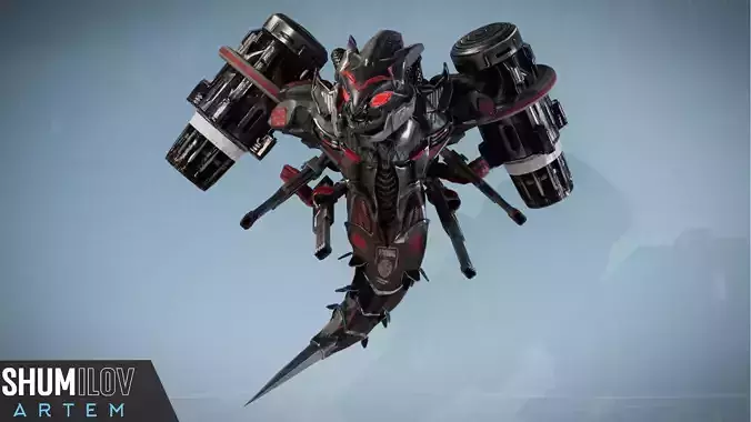 SciFi Beast02 Wasp Low-poly 3D model