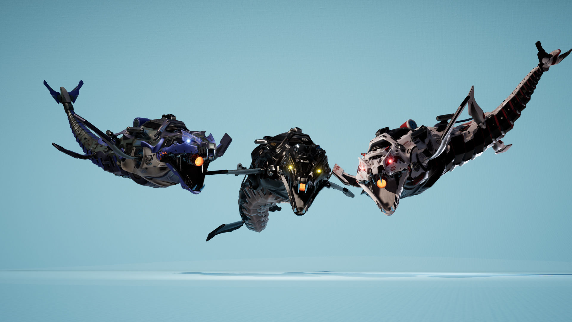 SciFi Beast03 WhaleSnake Low-poly 3D model_2