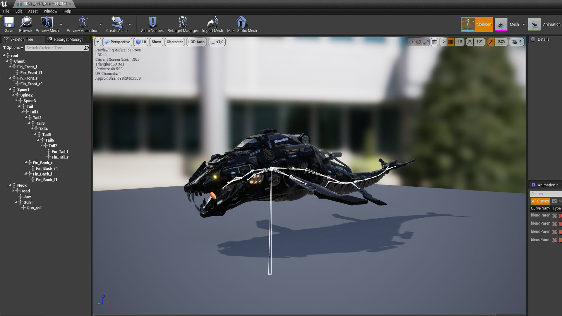 SciFi Beast03 WhaleSnake Low-poly 3D model_18