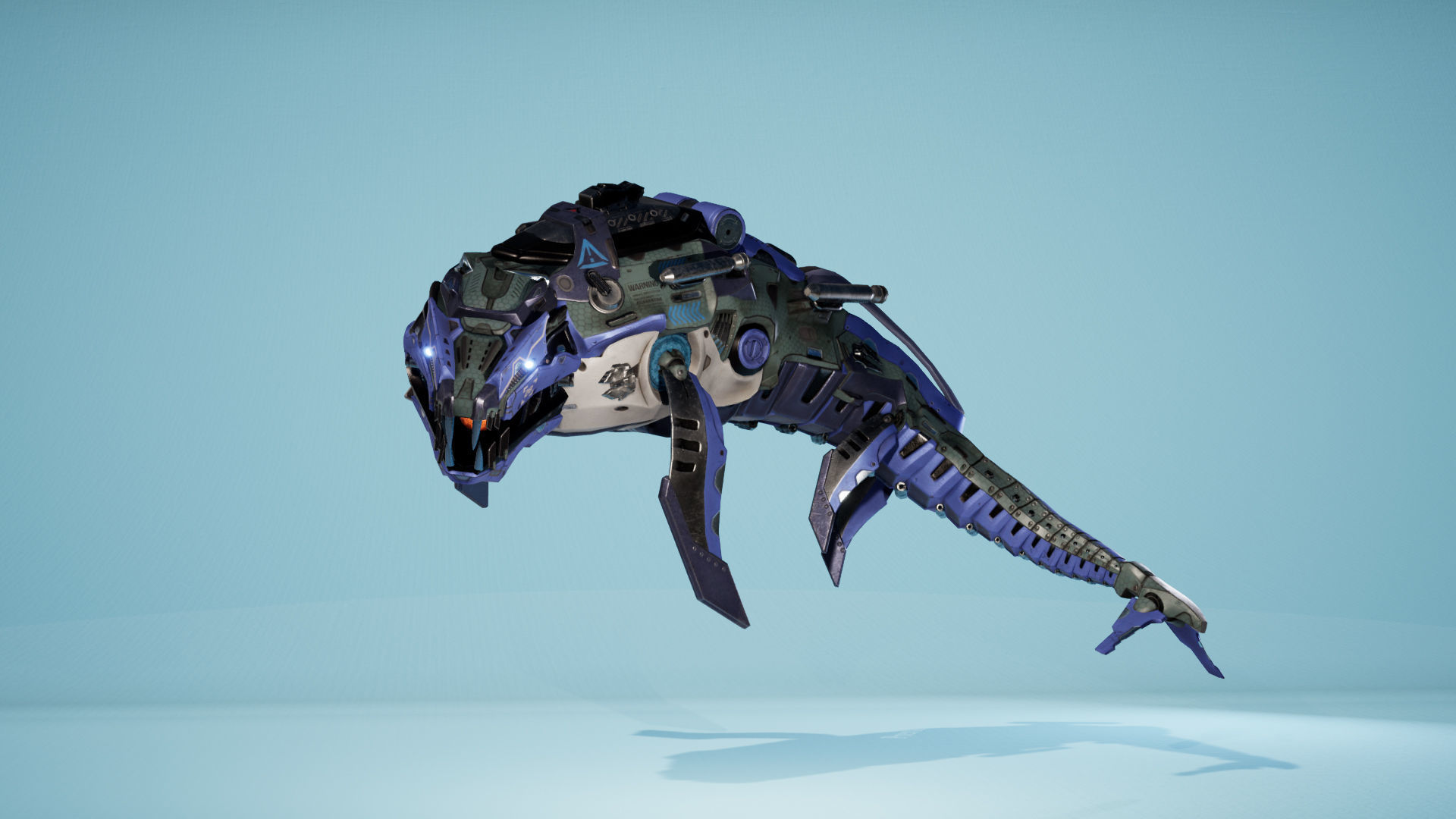 SciFi Beast03 WhaleSnake Low-poly 3D model_6