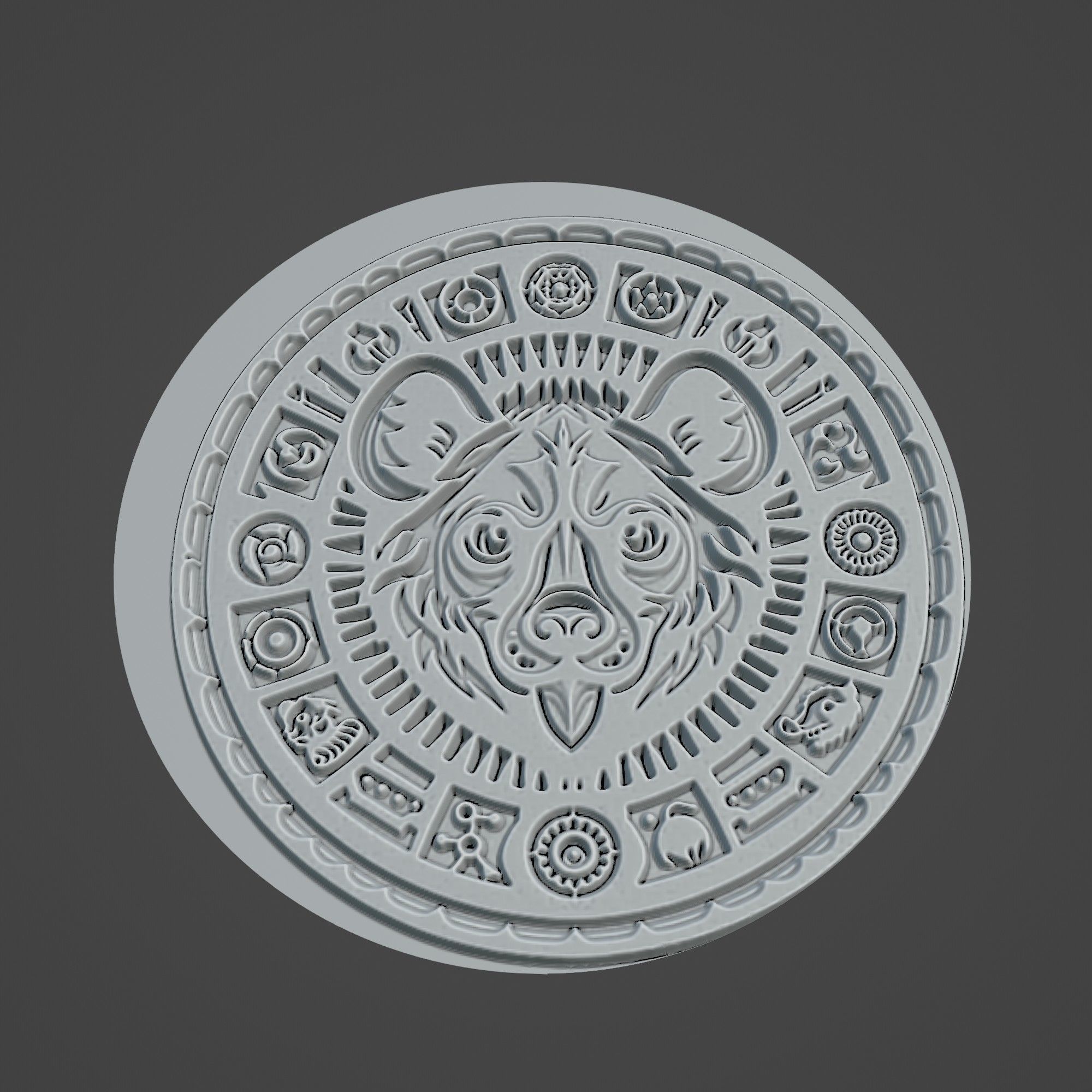 Hyena Animal 3D print model_3