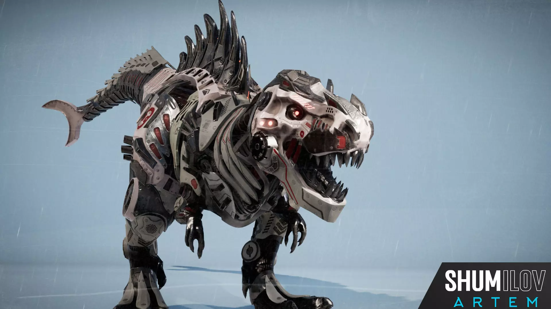 SciFi Beast05 T-REX Low-poly 3D model_0