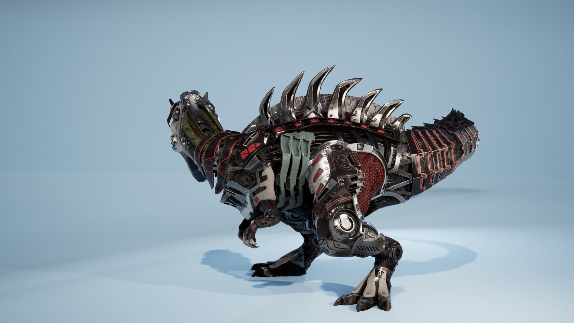 SciFi Beast05 T-REX Low-poly 3D model_10