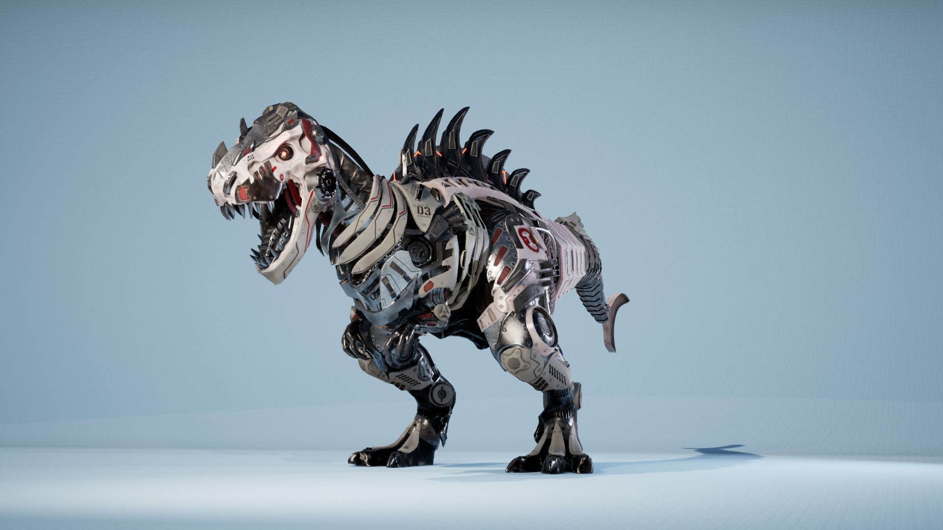 SciFi Beast05 T-REX Low-poly 3D model_12