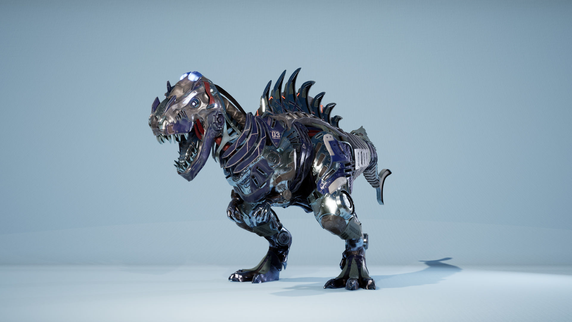SciFi Beast05 T-REX Low-poly 3D model_3