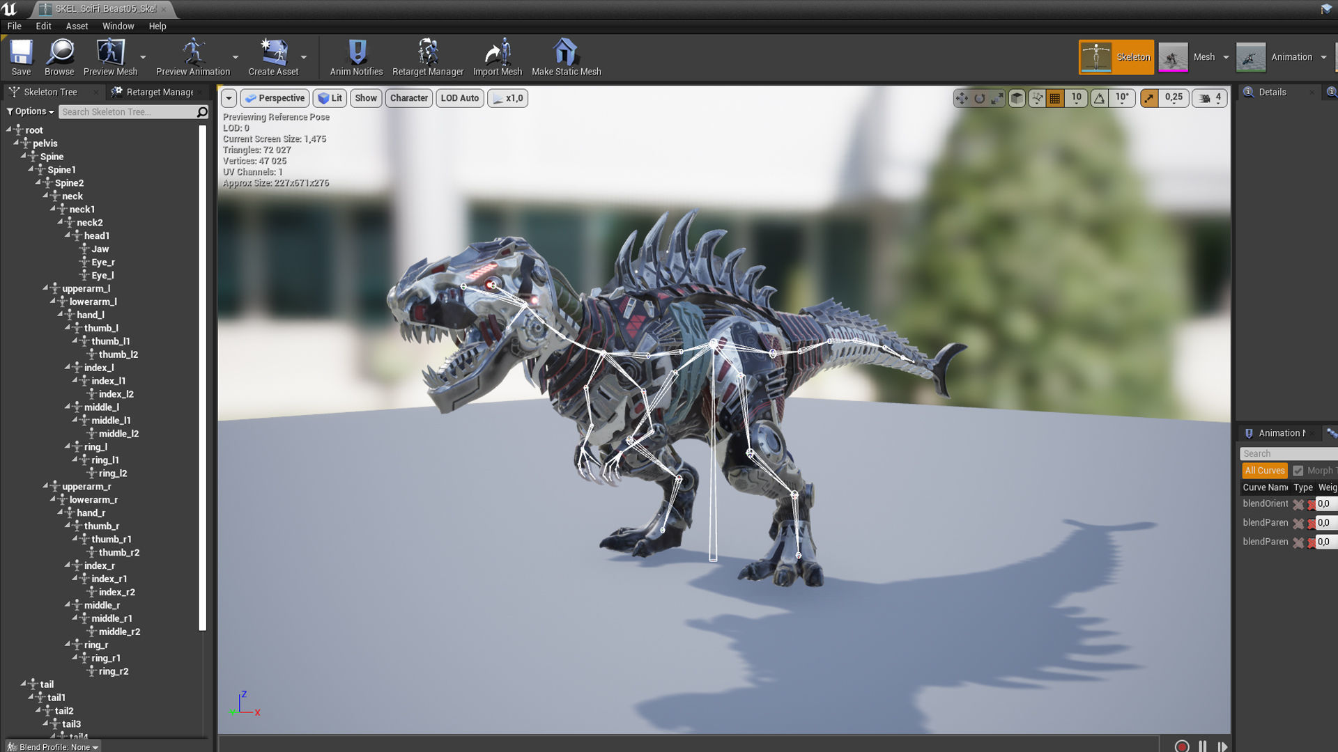 SciFi Beast05 T-REX Low-poly 3D model_15