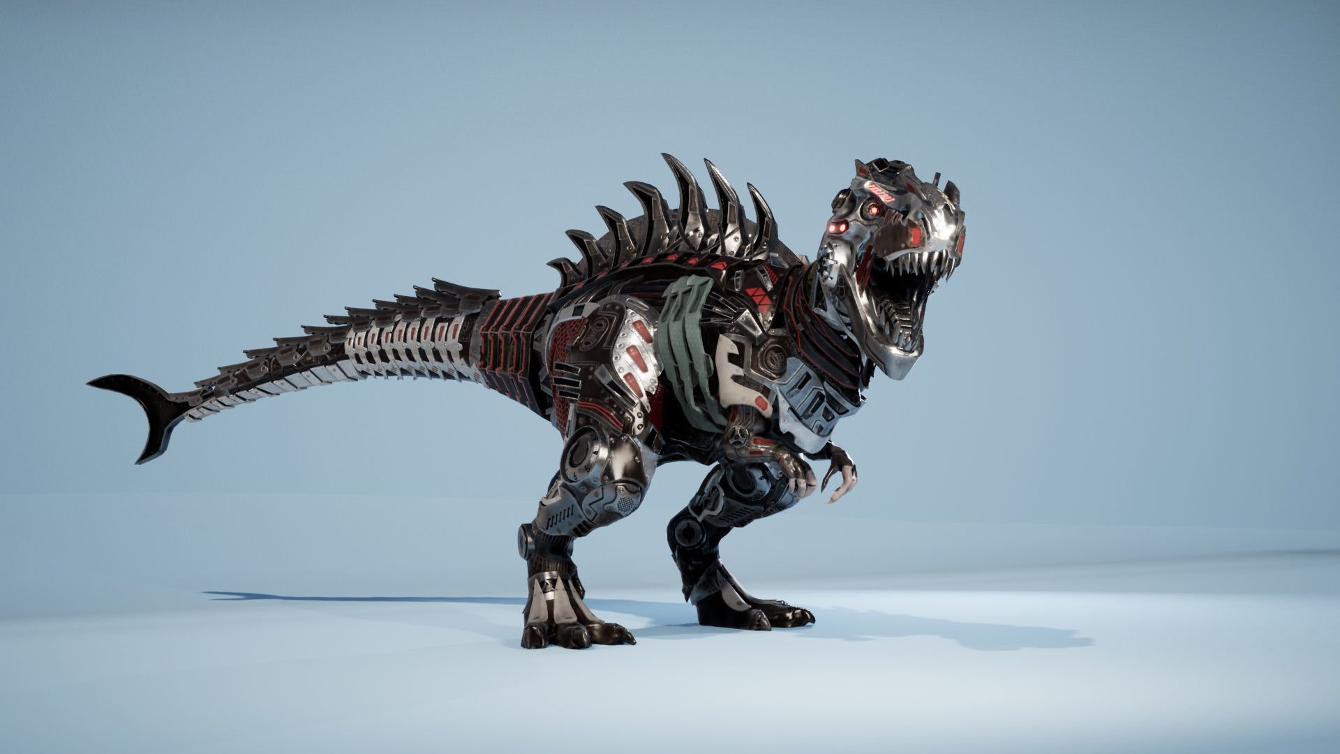 SciFi Beast05 T-REX Low-poly 3D model_13