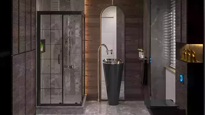 FULL SHOWER SET SCENE 1 CORONA-VRAY