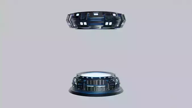 Sky-fi capsule platform 3D model Free 3D model