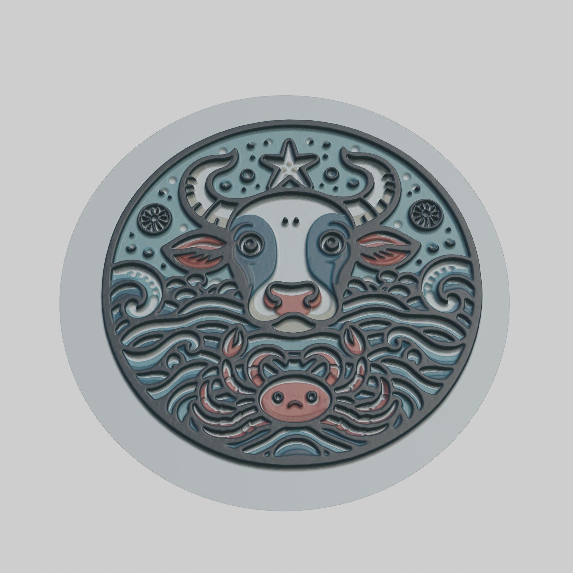 Cow Animal 3D print model_1