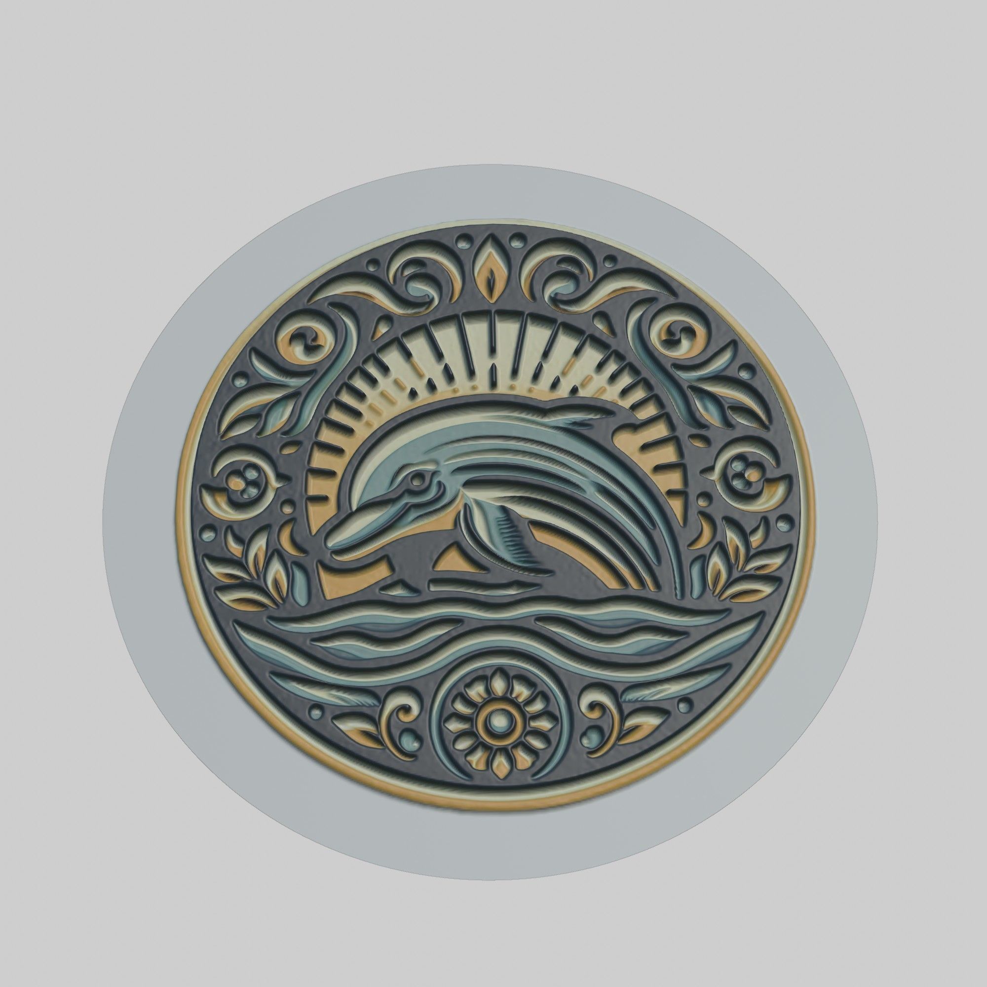 Dolphin Animal 3D print model_1