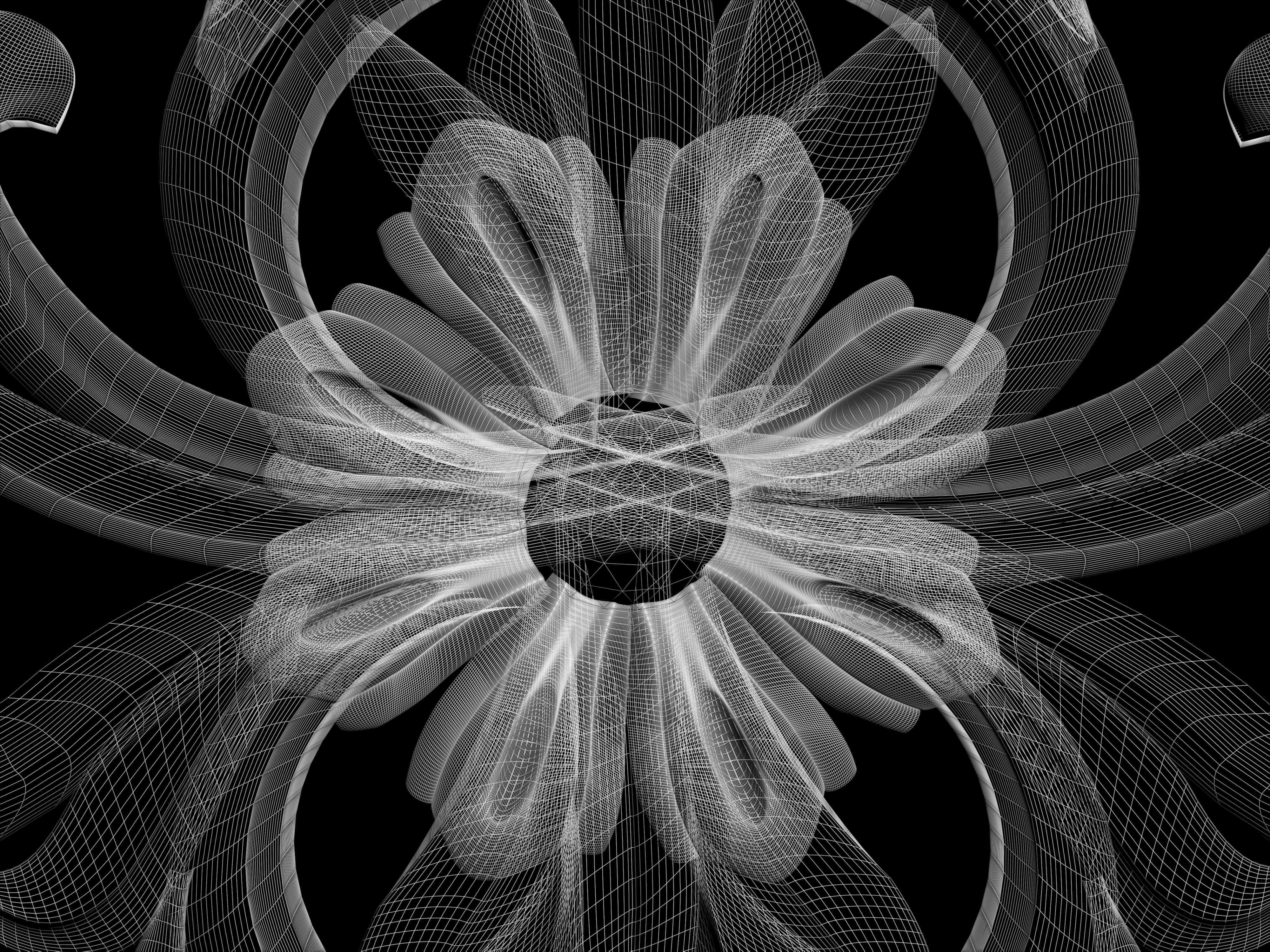 Wall decor flowers with leaves for milling CNC machines 3D print model_2