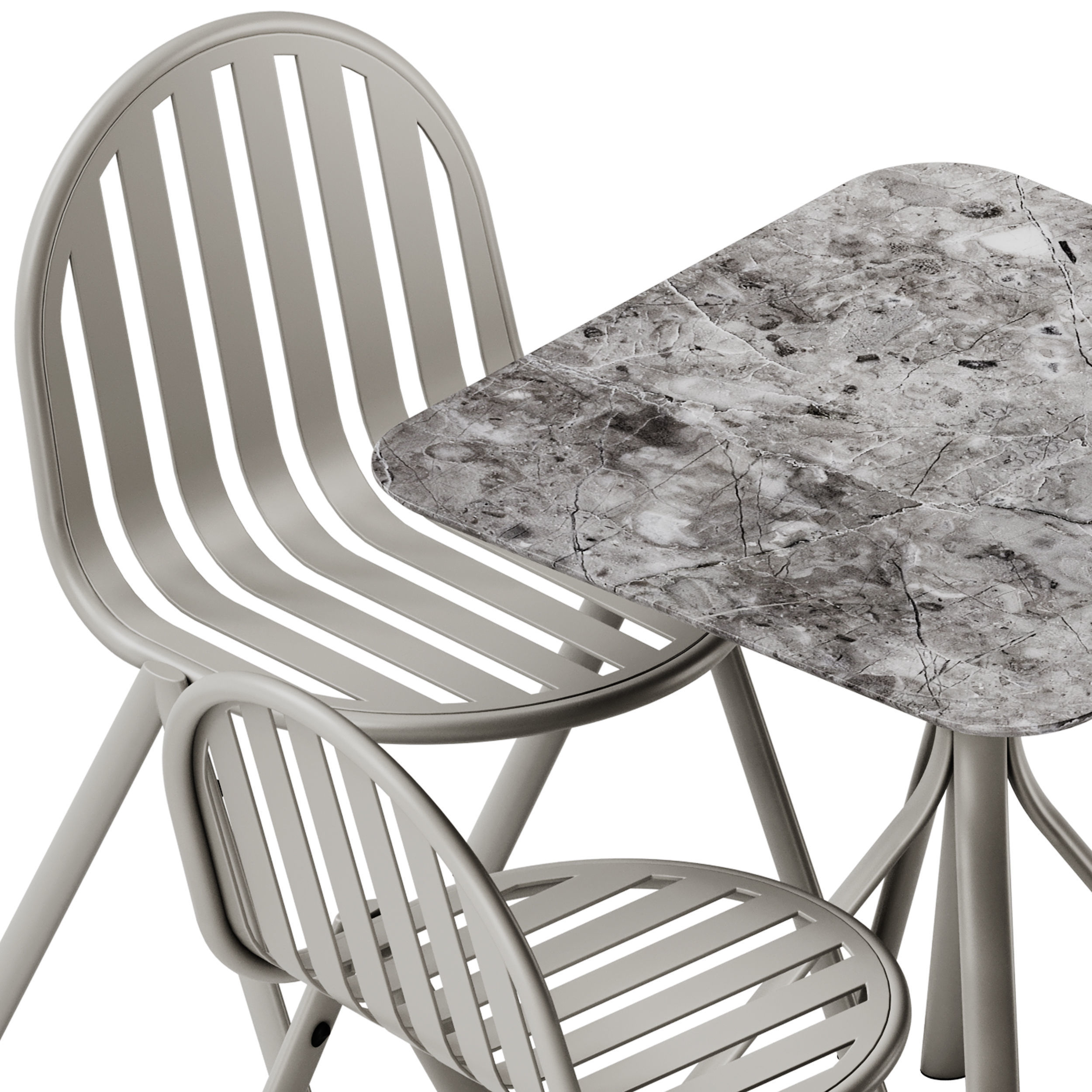 Melik Table 4 legs base and Chair by Babel D 3D model_5