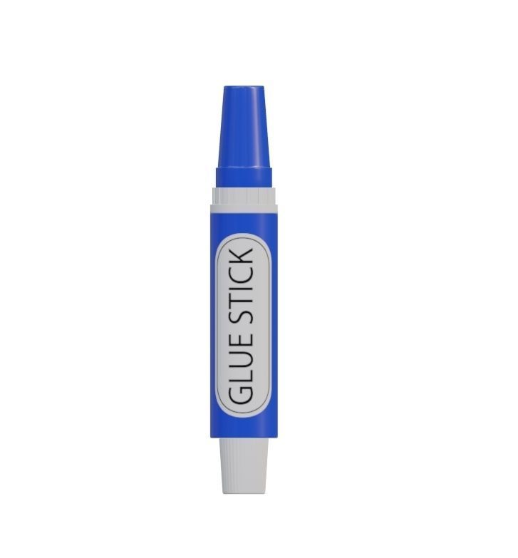 Glue Stick Low-poly 3D model_1