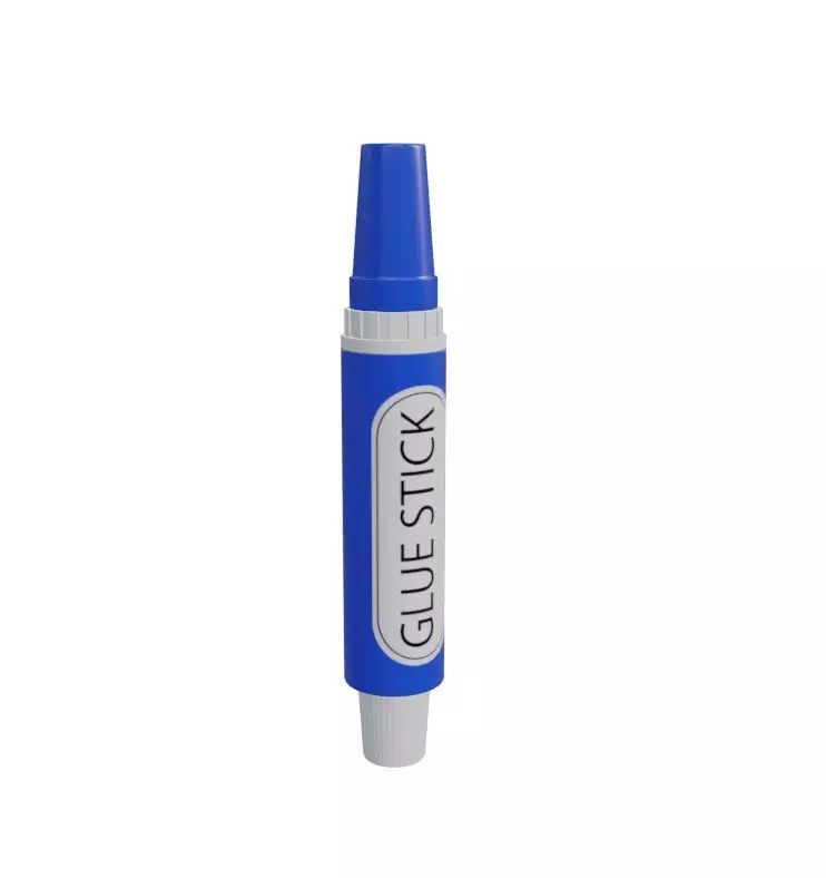 Glue Stick Low-poly 3D model_0