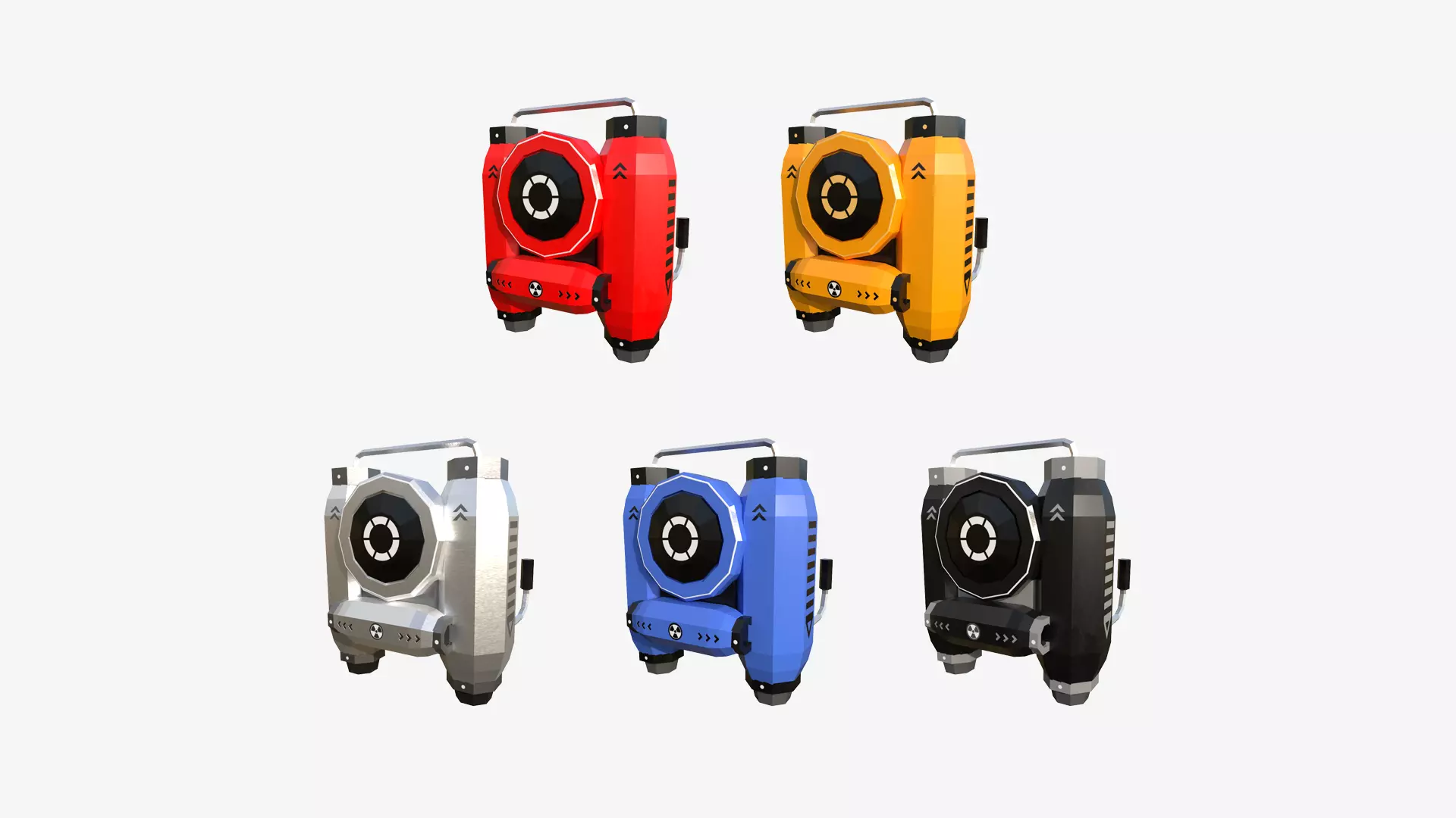 05 Jetpack Low Poly B Collection - SciFi Character Design _0