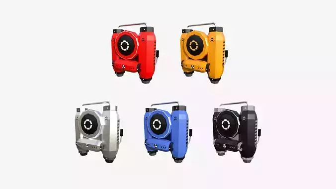 05 Jetpack Low Poly B Collection - SciFi Character Design 