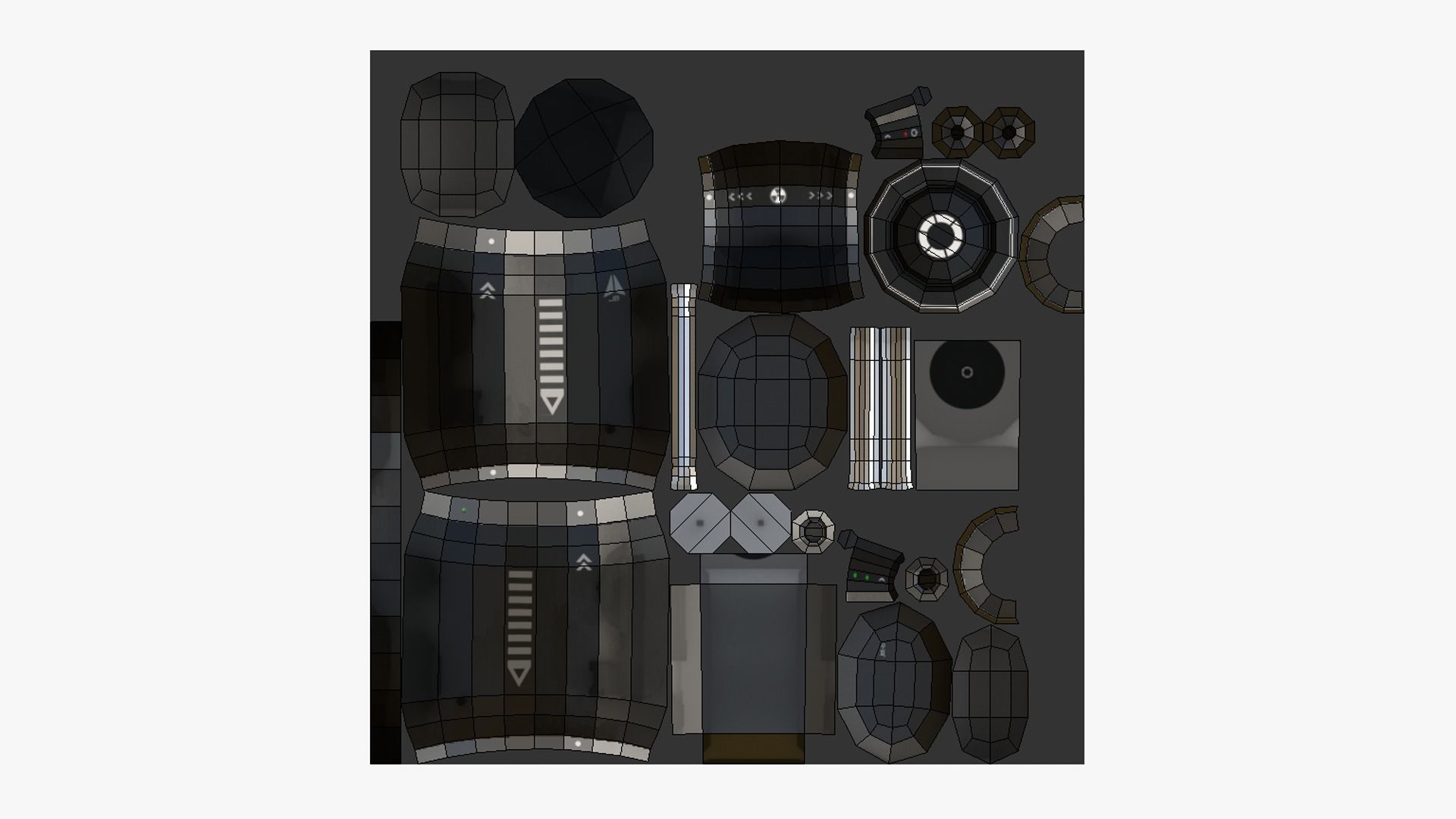 05 Jetpack Low Poly B Collection - SciFi Character Design _36