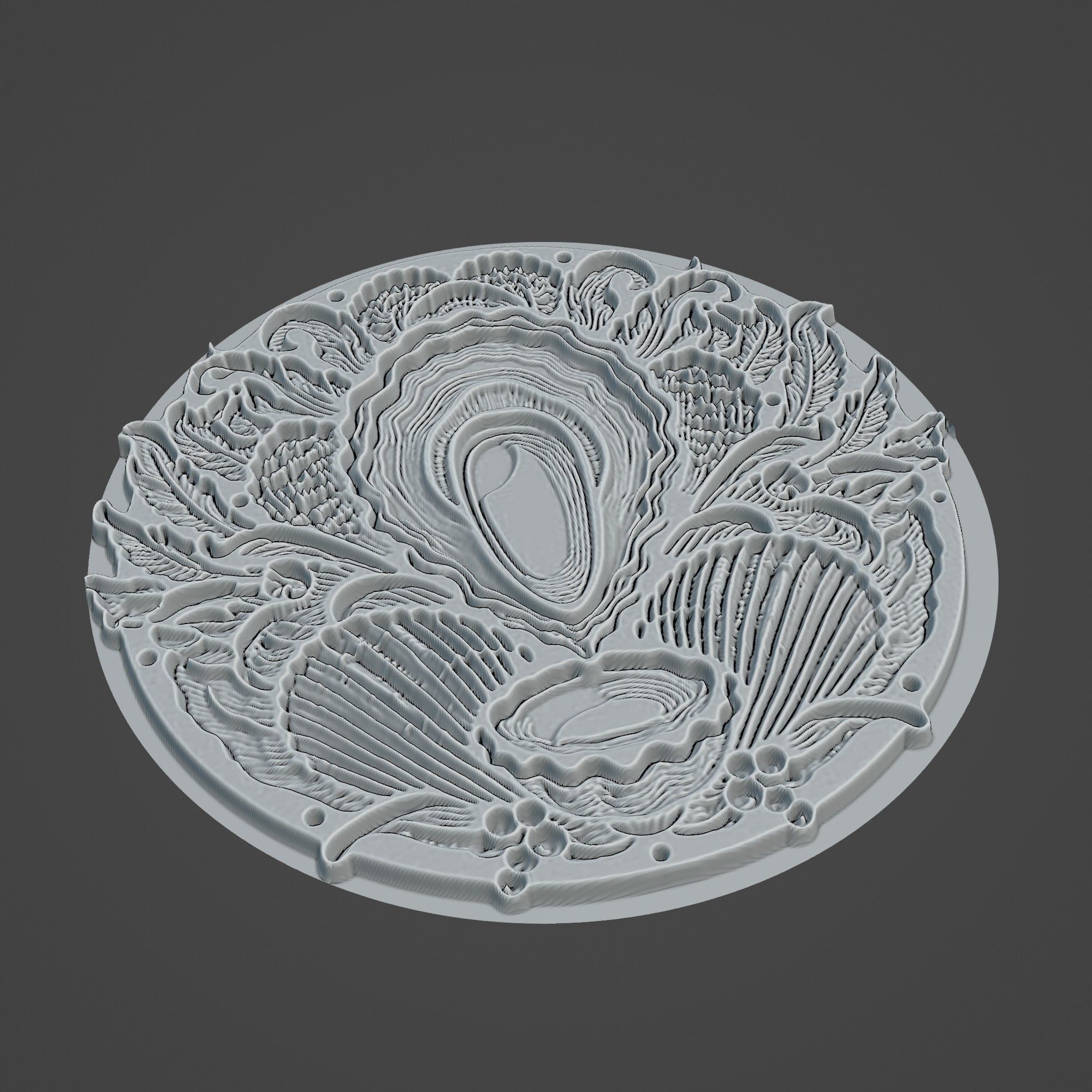 Oyster Animal 3D print model_2