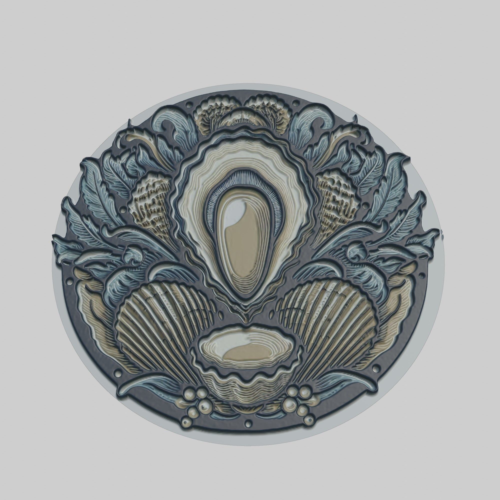 Oyster Animal 3D print model_1