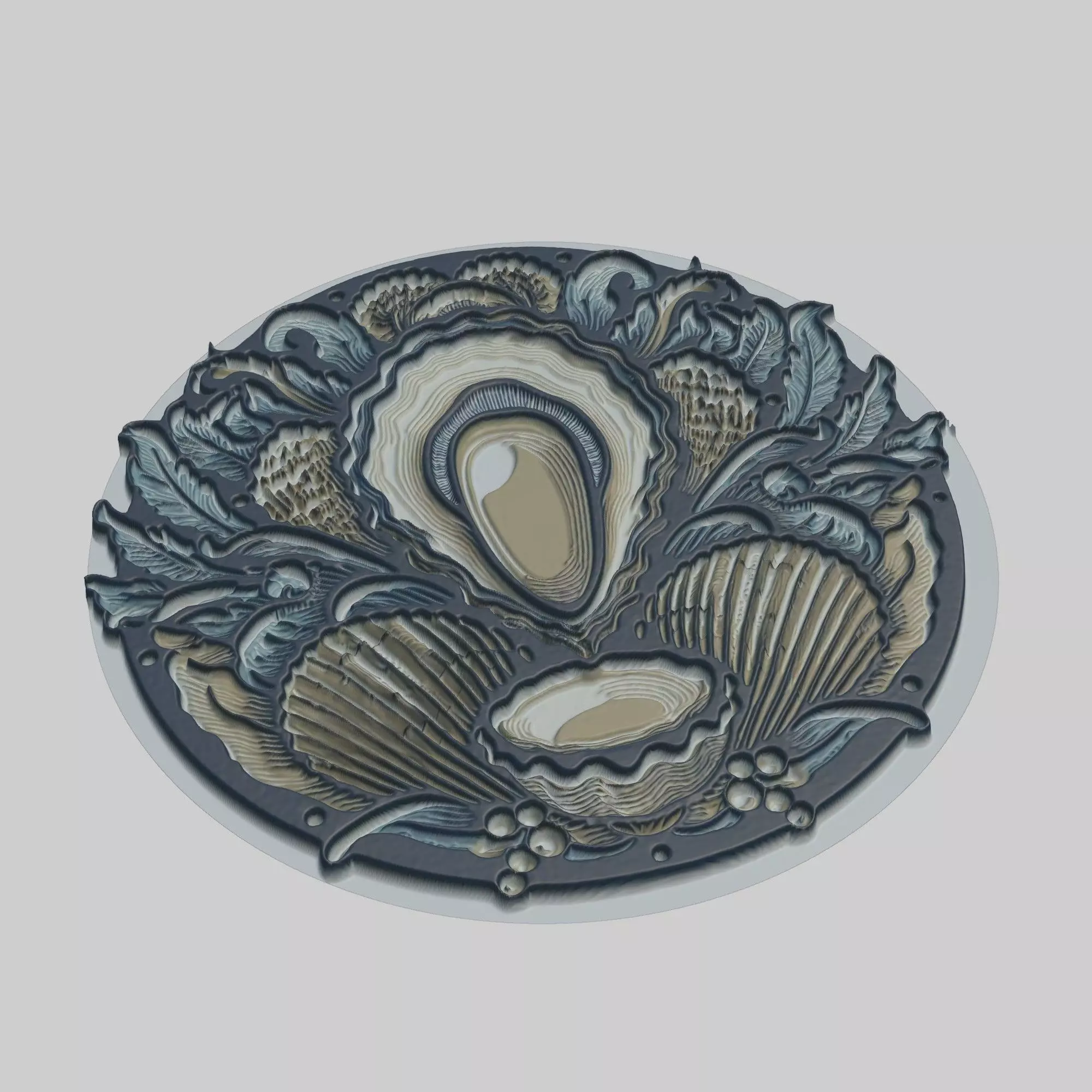 Oyster Animal 3D print model_0