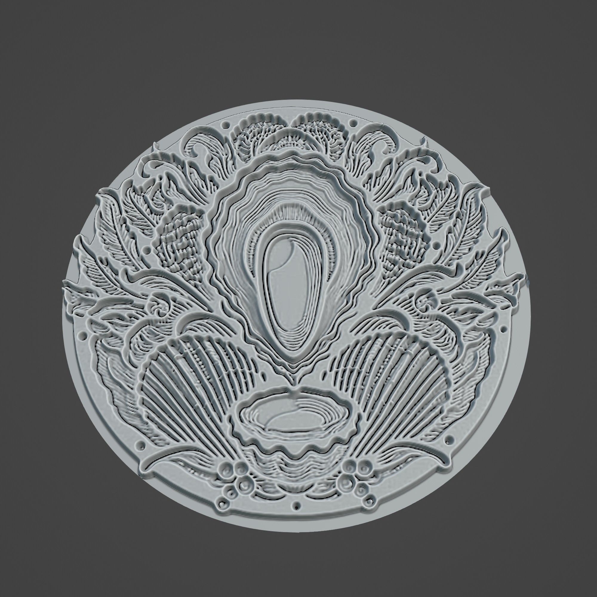 Oyster Animal 3D print model_3