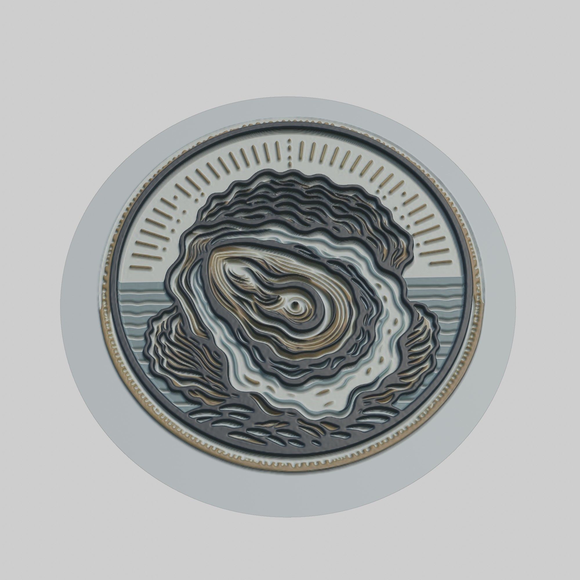 Oyster Animal 3D print model_1