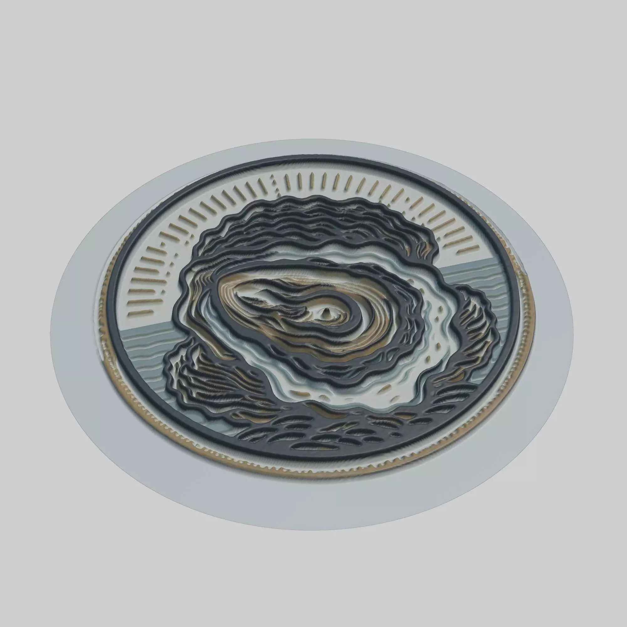 Oyster Animal 3D print model_0