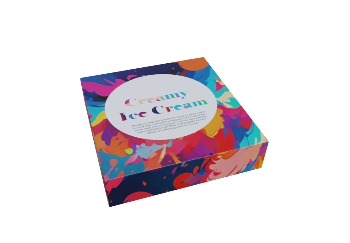  Frozen Ice Cream Bars Low-poly 3D model_4