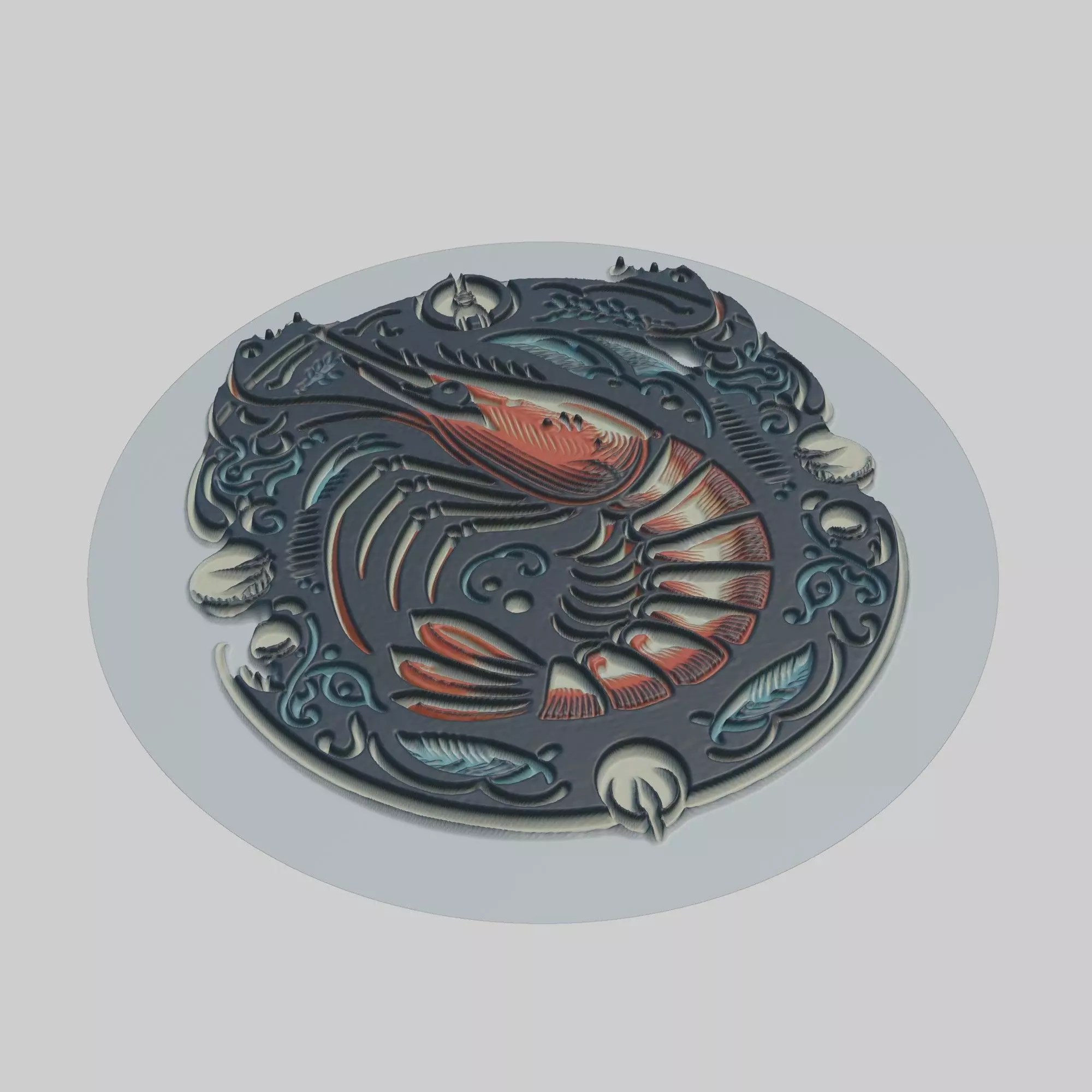 Shrimp Animal 3D print model