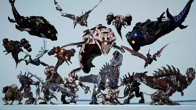 Sci-fi Beast Pack 3D Model Collection