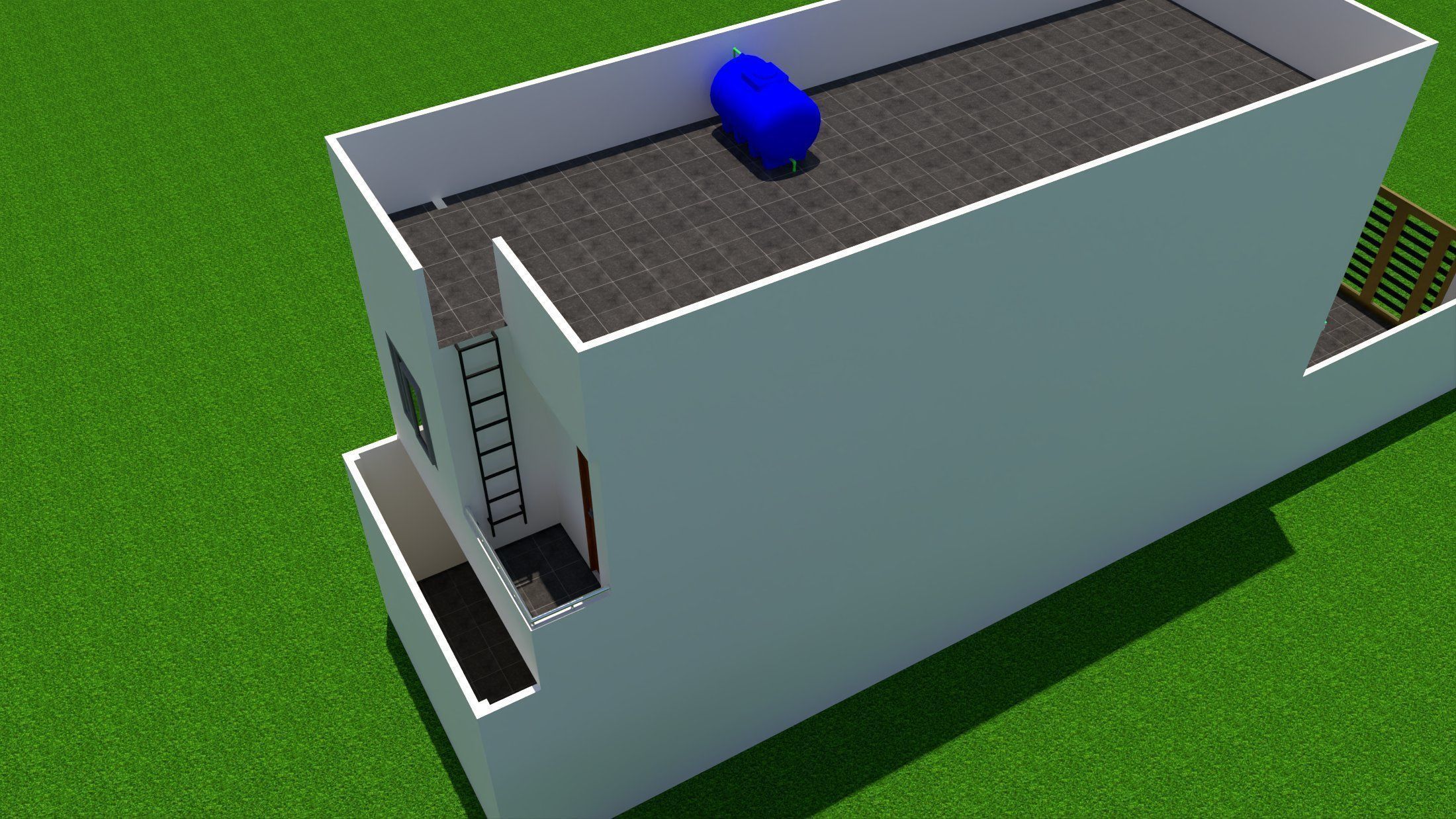 2-storey townhouse 3D model_5