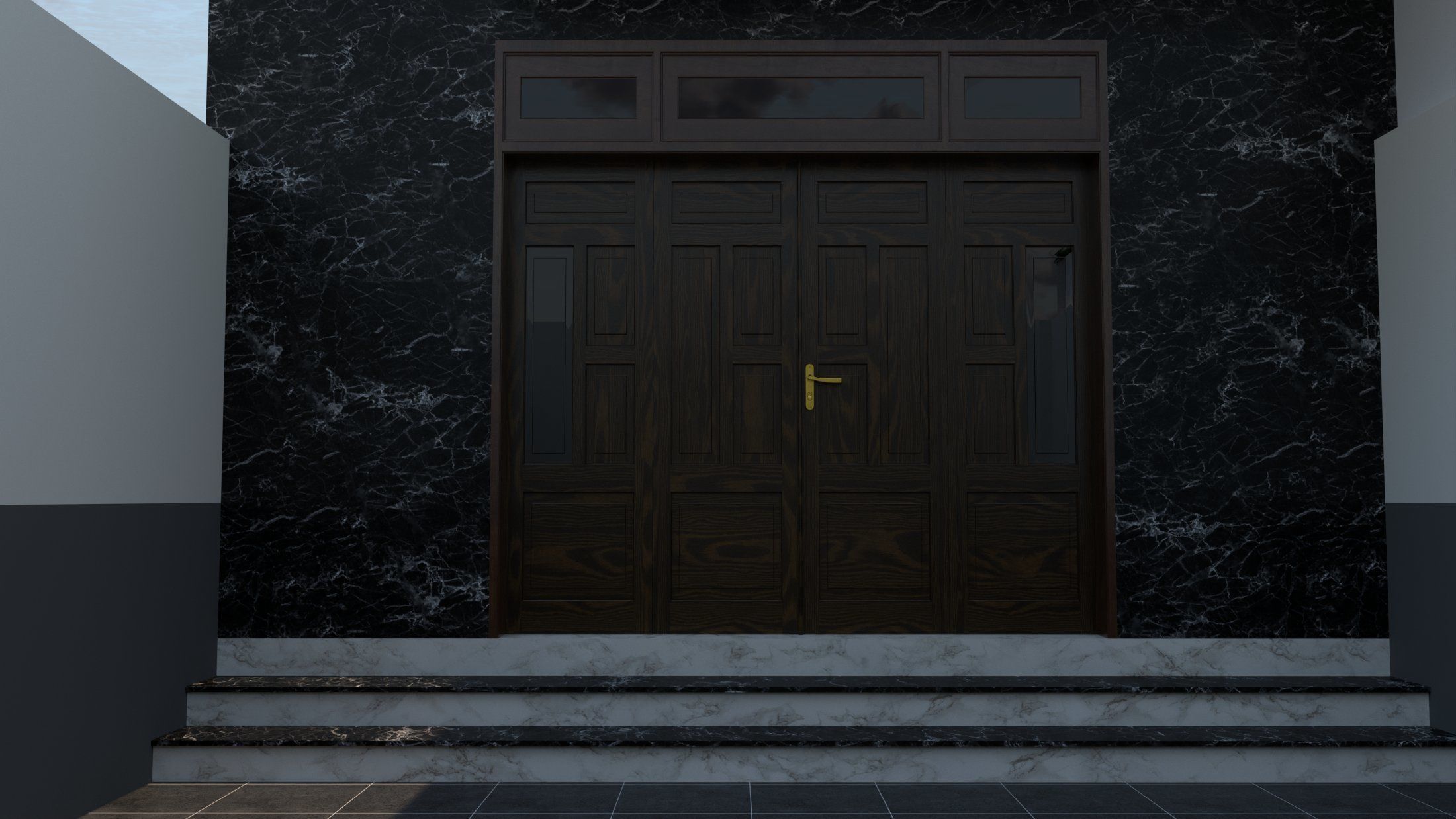 2-storey townhouse 3D model_2