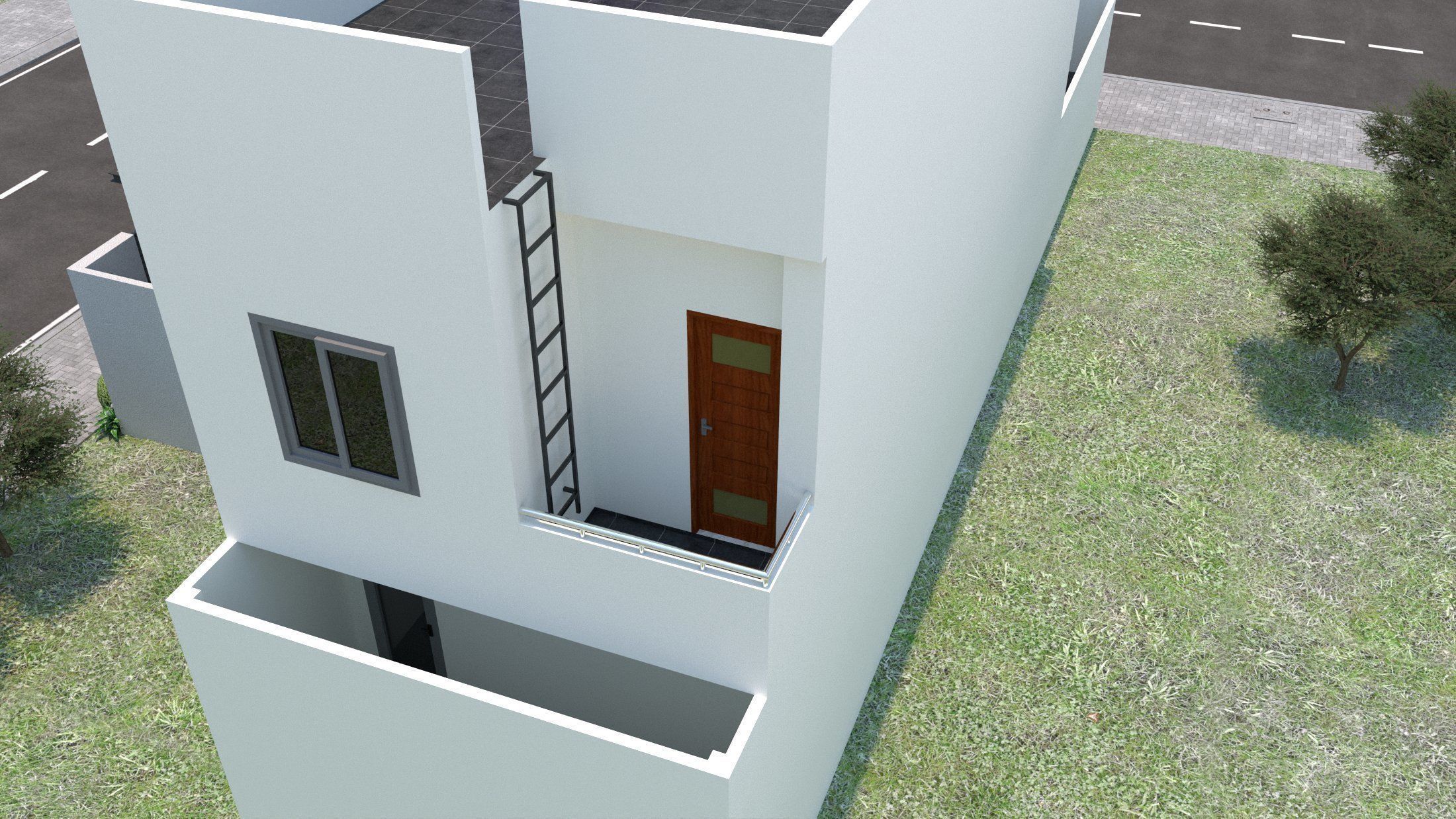 2-storey townhouse 3D model_6