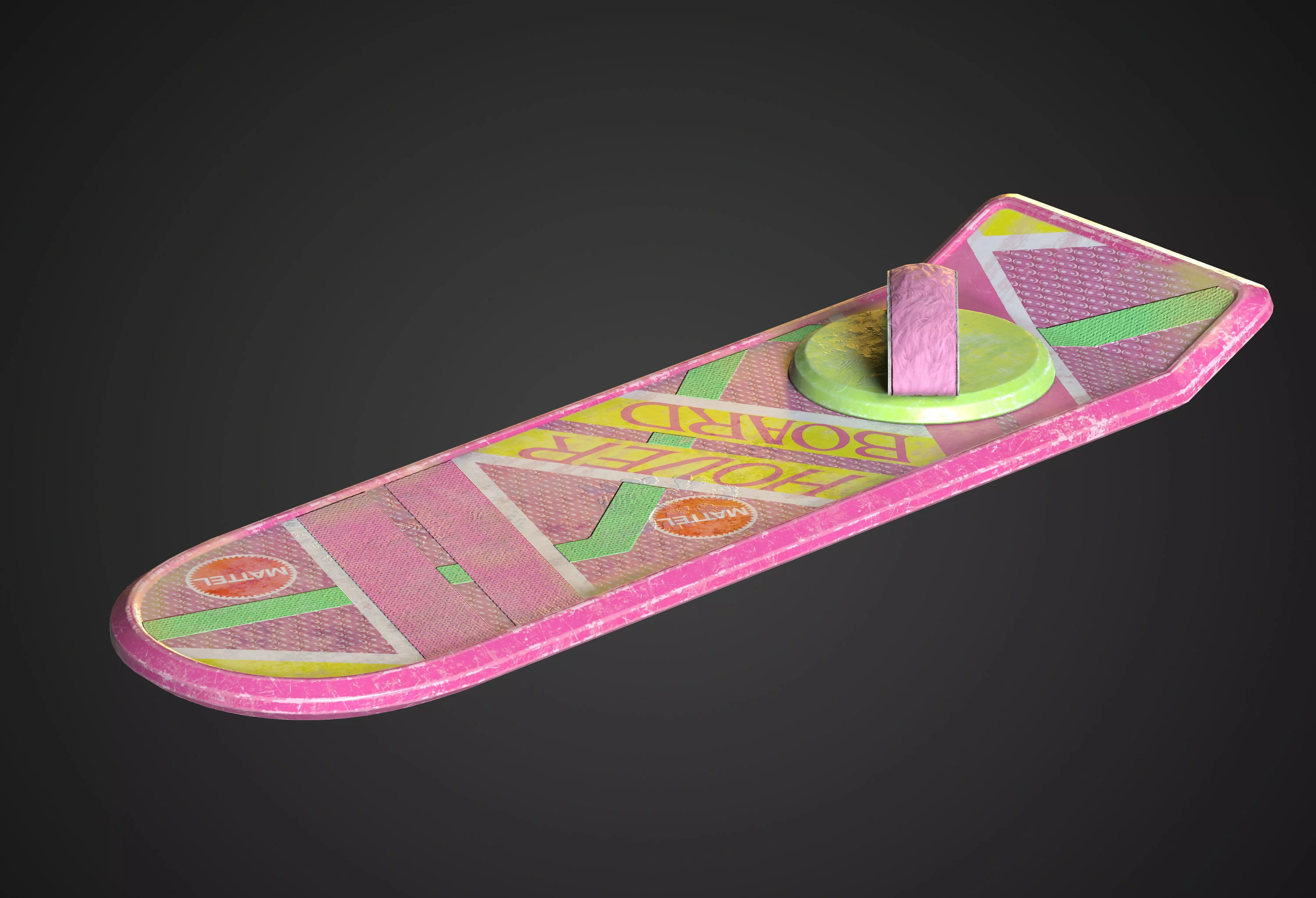 Back To The Future Hoverboard Low-poly 3D model_0