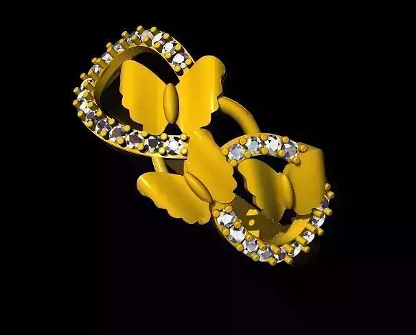 ladies stone ring 3dm file 