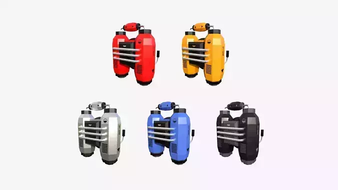 05 Jetpack Low Poly D Collection - SciFi Character Design 