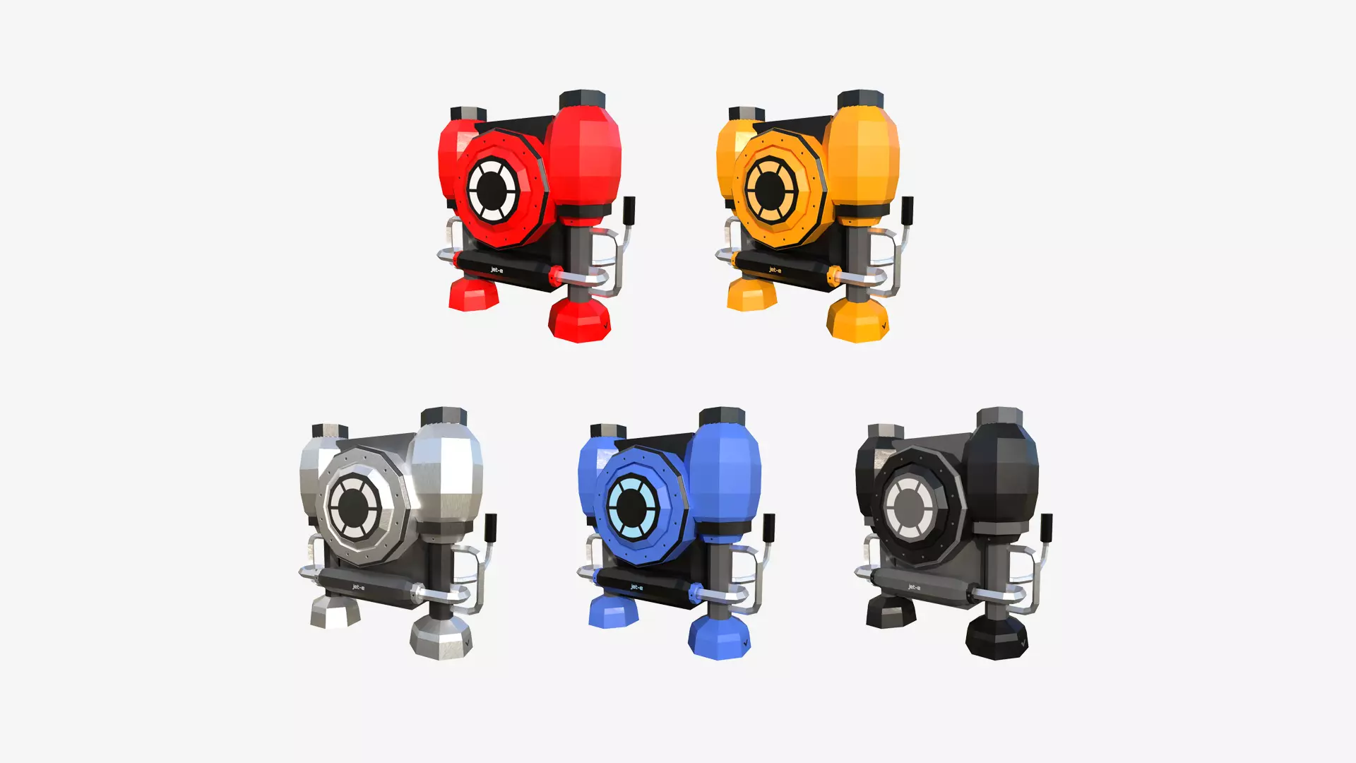 05 Jetpack Low Poly E Collection - SciFi Character Design _0