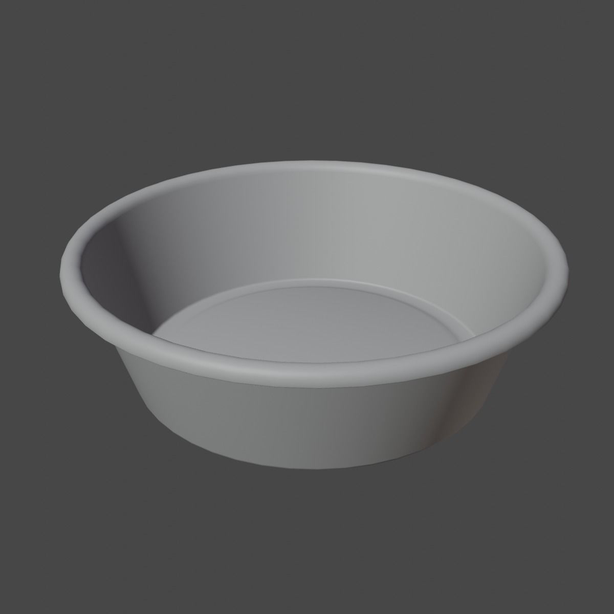 Simple Plastic Wash Basin B 02 Low-poly 3D model_8