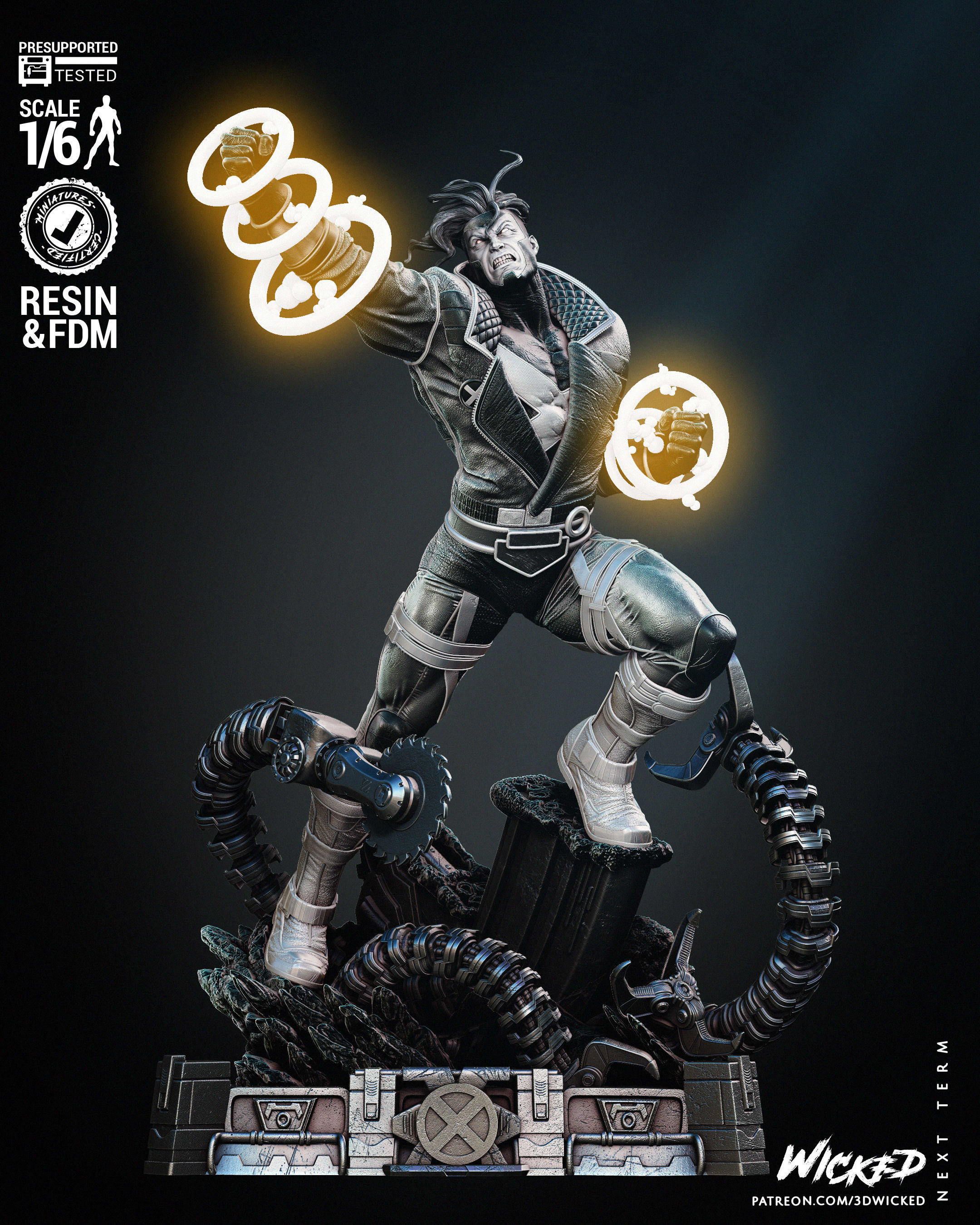 Wicked Marvel Havok Sculpture  3D print model_30