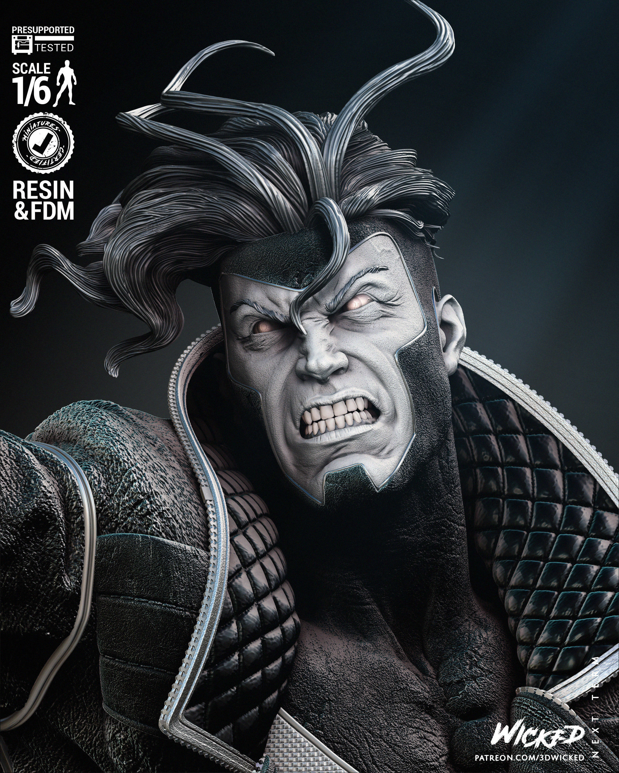 Wicked Marvel Havok Sculpture  3D print model_24