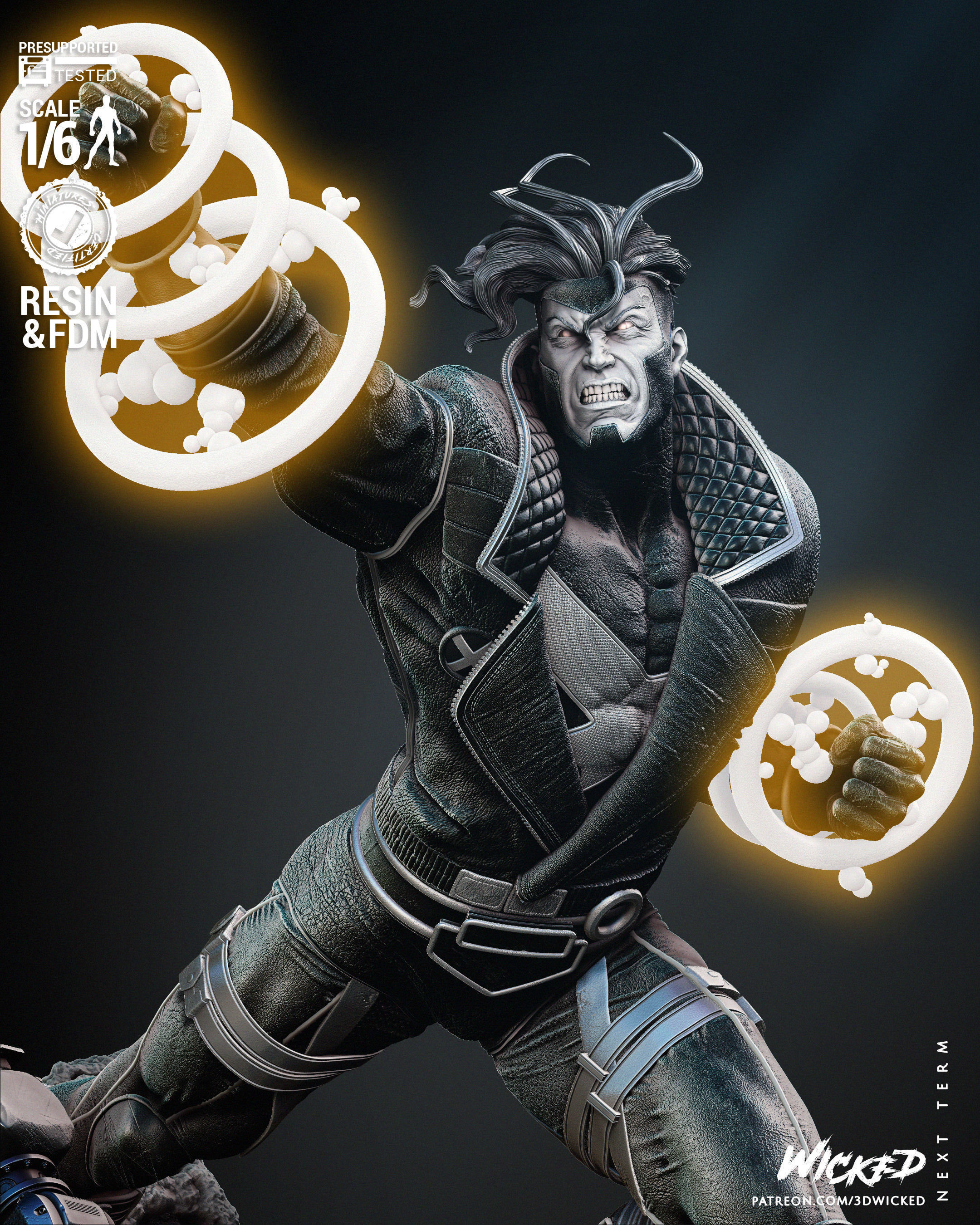 Wicked Marvel Havok Sculpture  3D print model_27