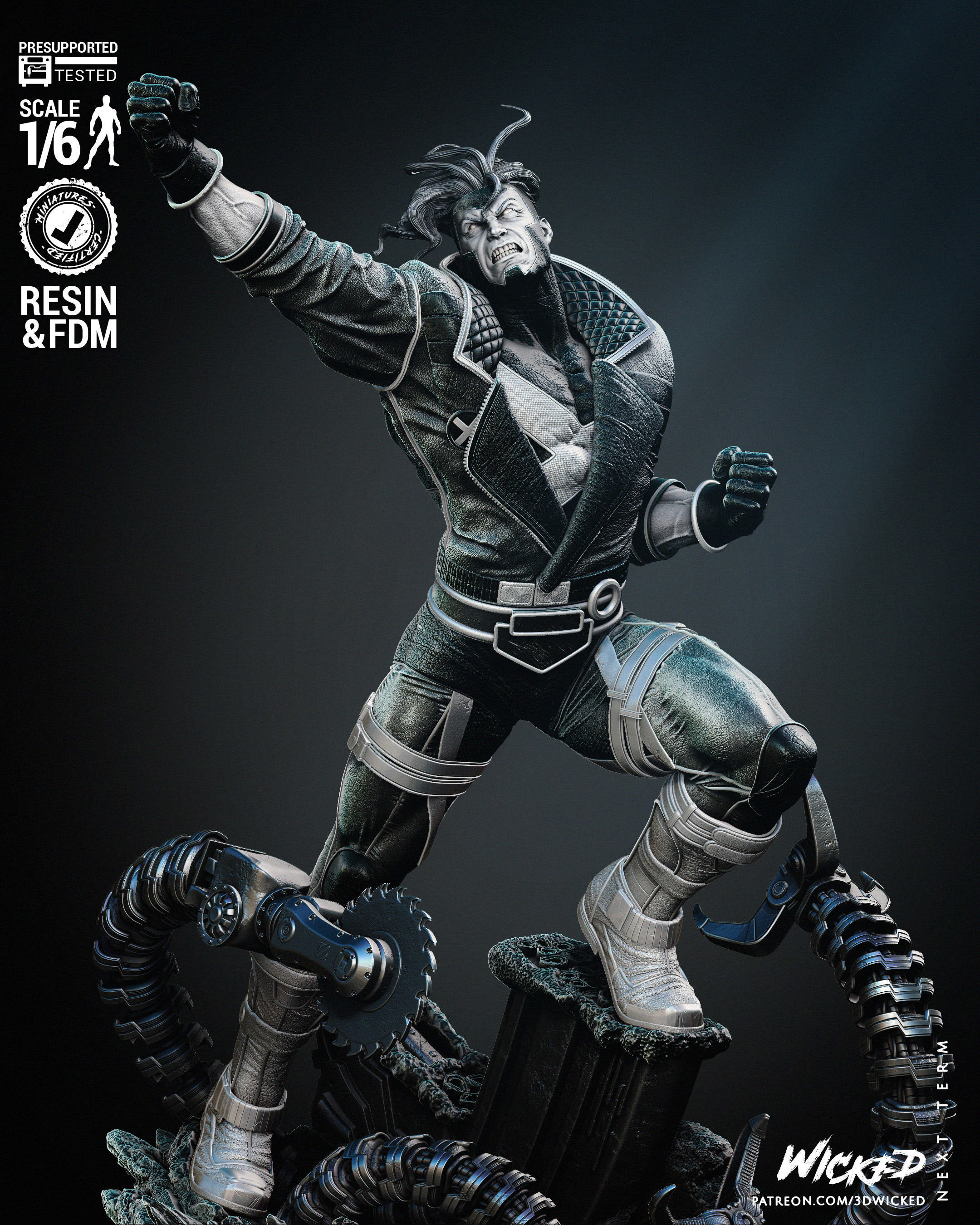 Wicked Marvel Havok Sculpture  3D print model_33