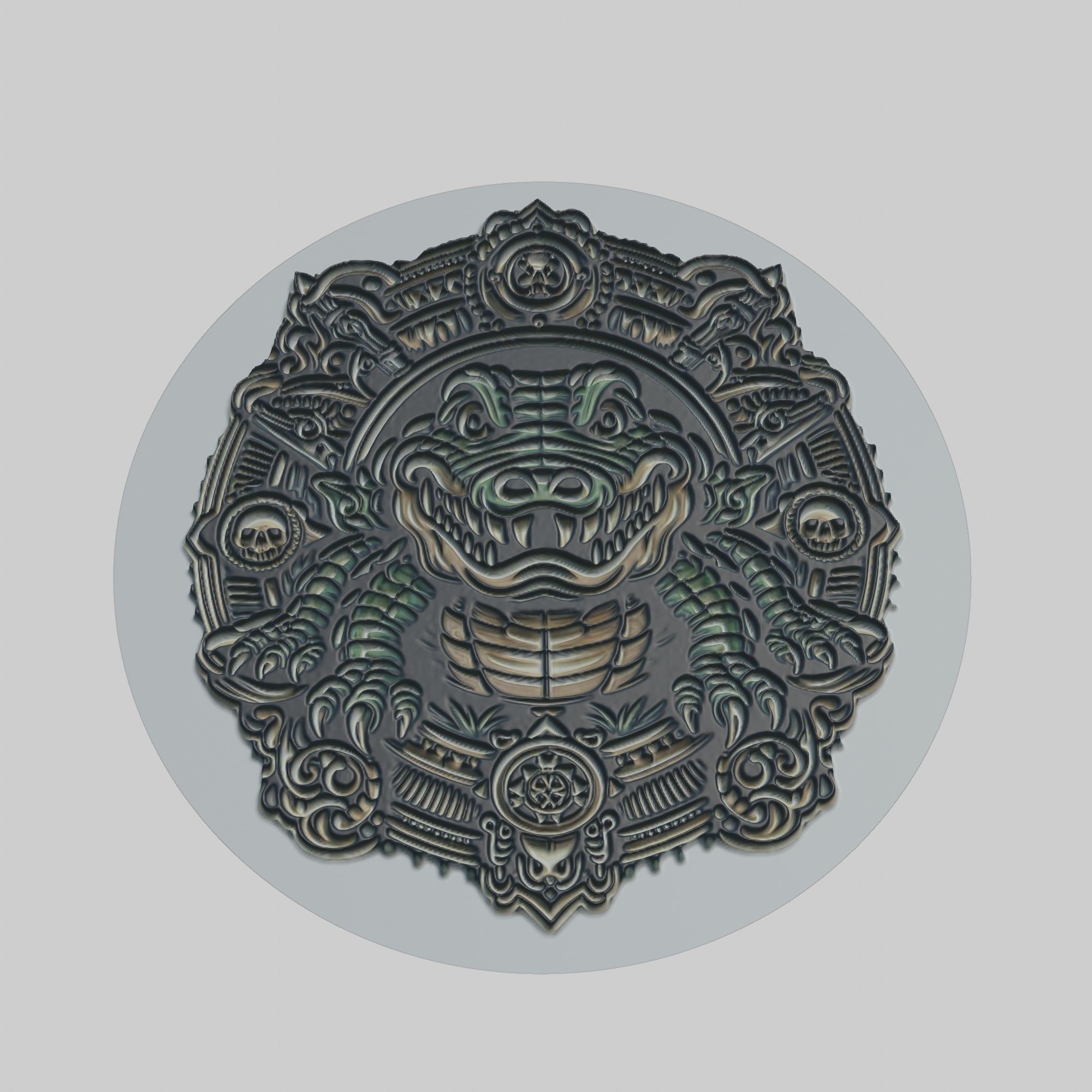 Alligator Animal 3D print model_1