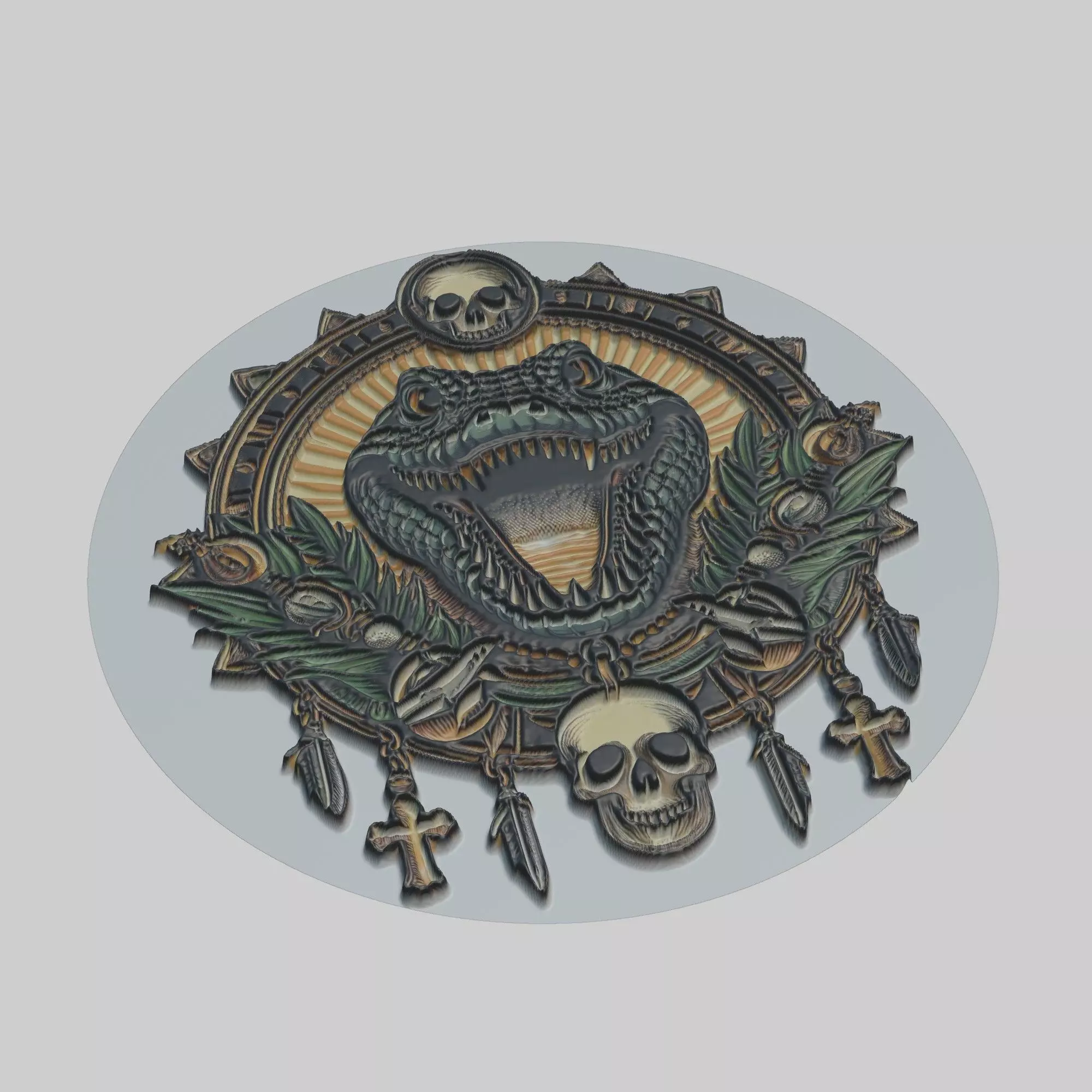 Alligator Animal 3D print model_0