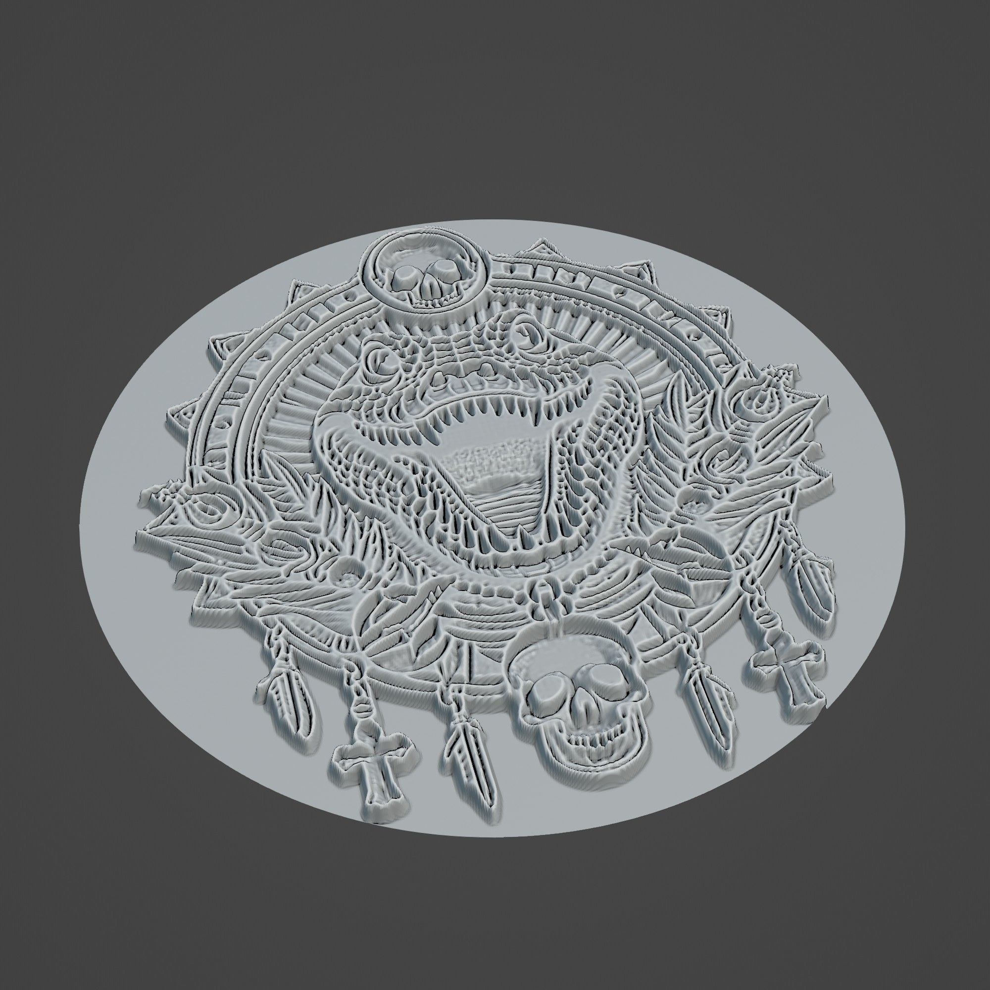 Alligator Animal 3D print model_2