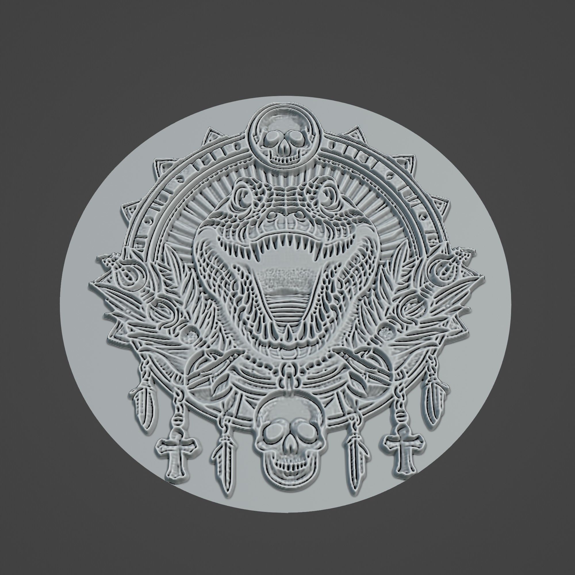 Alligator Animal 3D print model_3